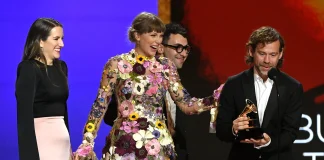 Taylor Swift Wins Big at the Grammy Awards with Album of the Year